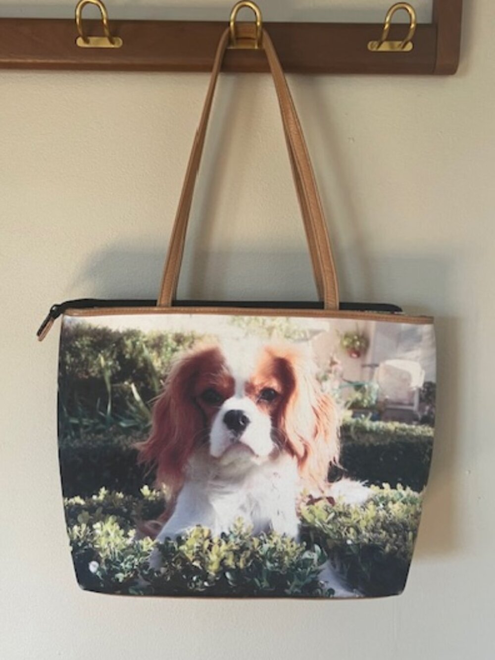 Gina Alexander Hollywood Custom Photo Tote Handbag Cavalier King Charles Spaniel